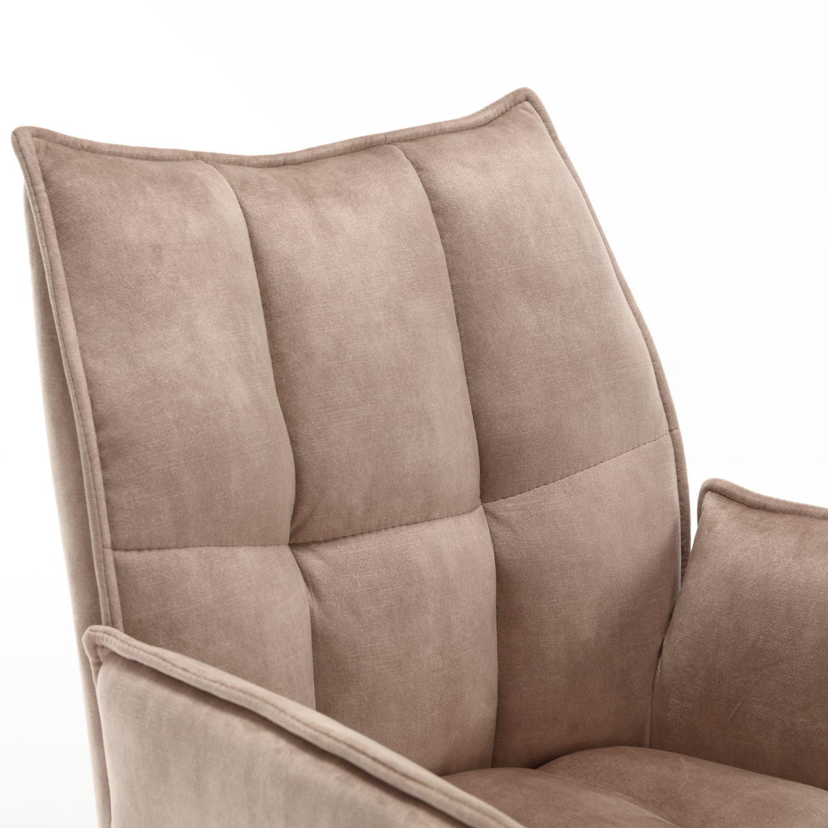 Eetkamerstoel - Draaibaar - Beige - Velvet - (Set van 2)