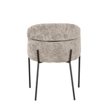Eetkamerstoel - Beige - Stof - Metaal - Armleuning