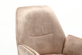 Eetkamerstoel - Beige - Velvet - Metaal - 60 cm - Set van 2