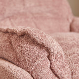 Fauteuil - Roze - Stof - Metaal - Draaibaar - Teddy