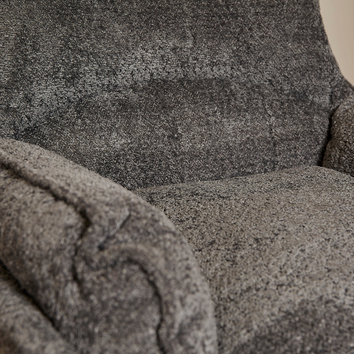 Fauteuil - Donkergrijs - Polyester - Metaal - Draaibaar