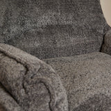 Fauteuil - Donkergrijs - Polyester - Metaal - Draaibaar