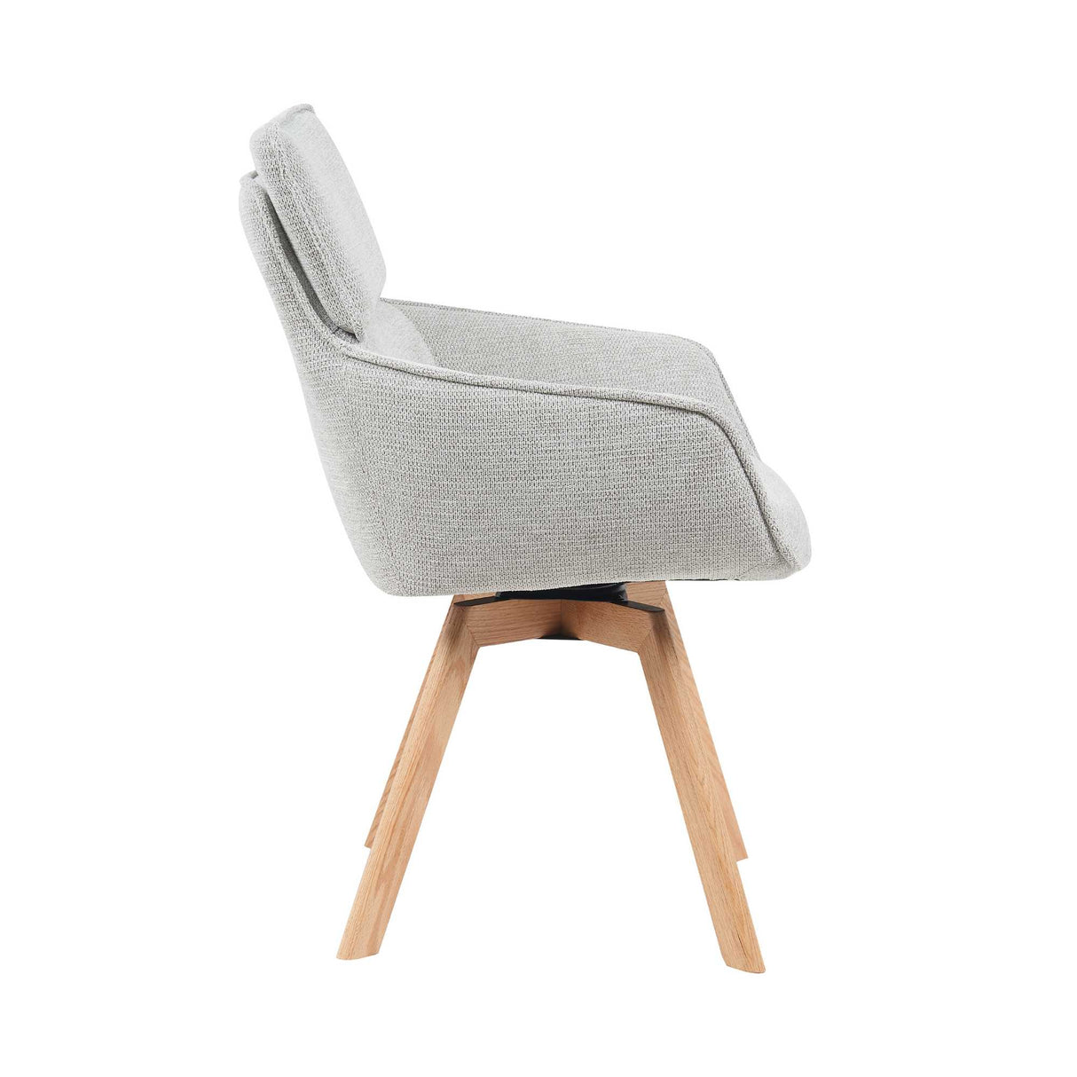 Eetkamerstoel - Taupe - Draaibaar - Modern - Armleuning