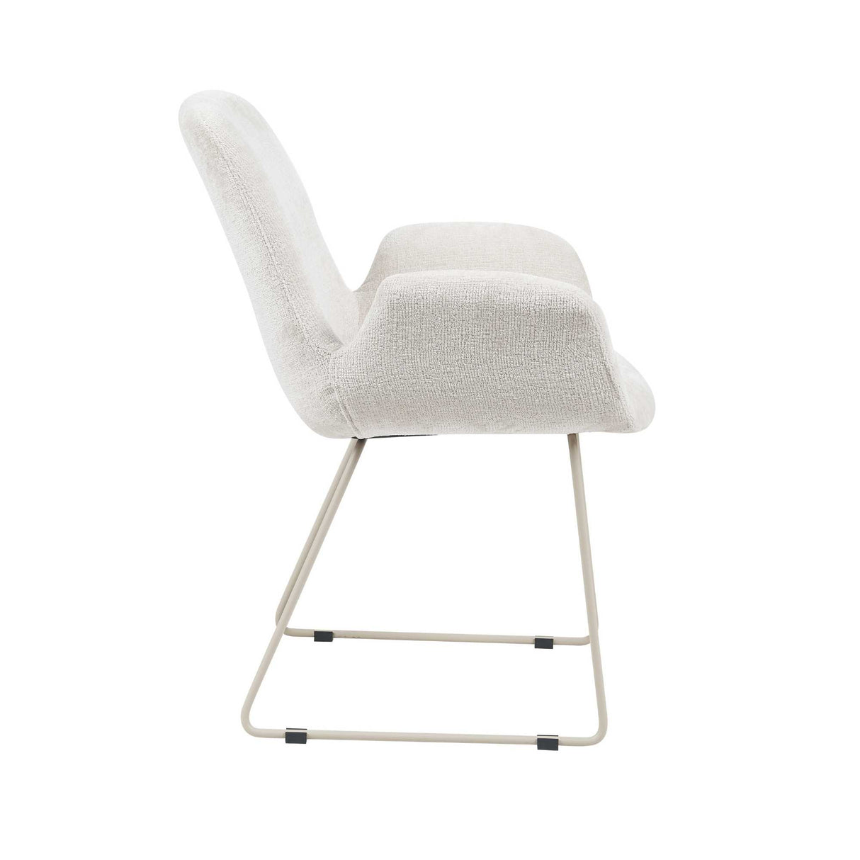 Eetkamerstoel - Zand - Minimalistisch - Modern - Met Armleuning