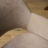 Eetkamerstoel - Beige - Metaal - Draaibaar - 180 Graden
