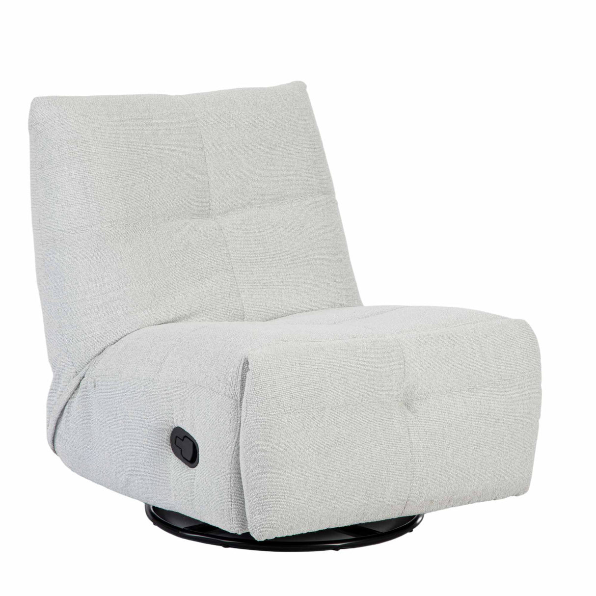 Relaxfauteuil - Lichtgrijs - Verstelbaar - Draaibaar - Modern