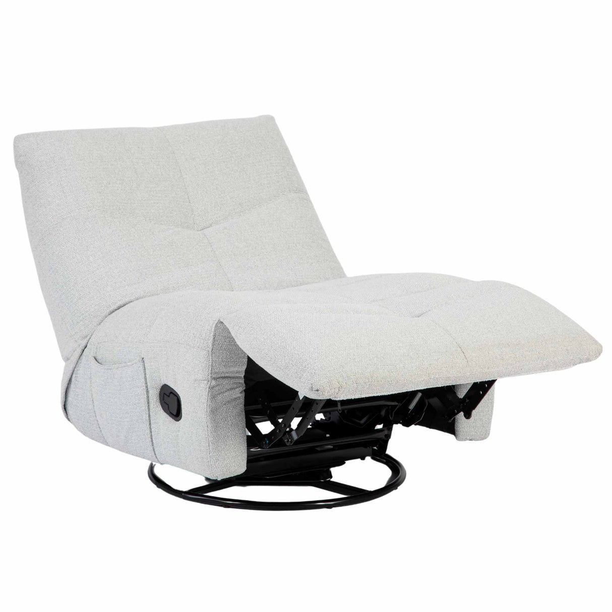 Relaxfauteuil - Lichtgrijs - Verstelbaar - Draaibaar - Modern