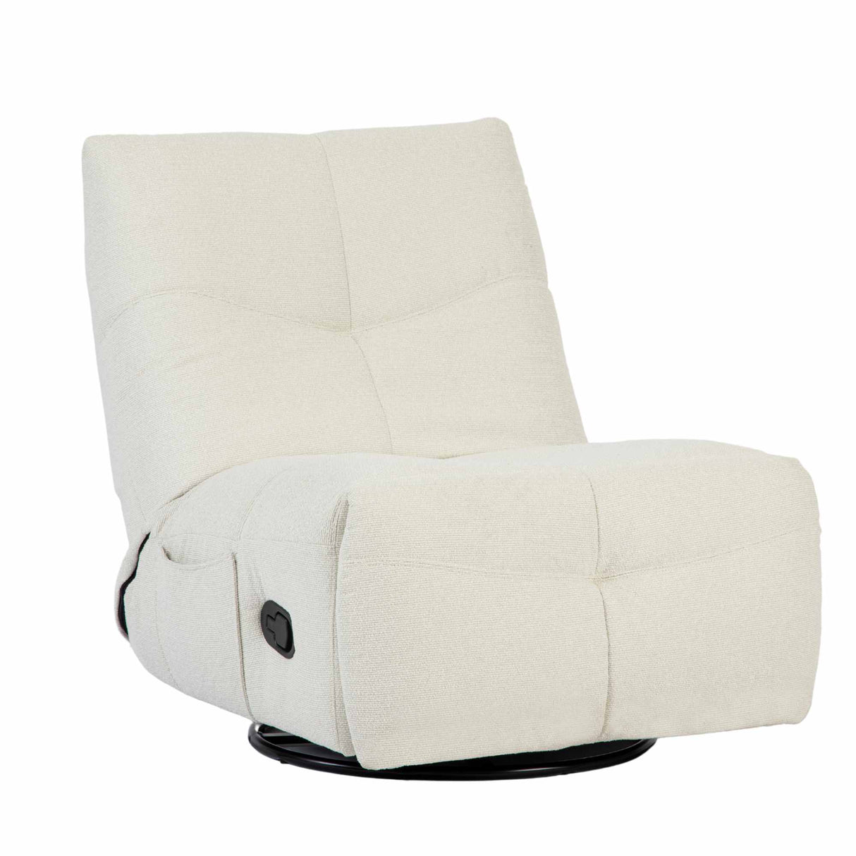 Relaxfauteuil - Off-white - Verstelbaar - Draaibaar - Modern