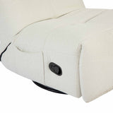 Relaxfauteuil - Off-white - Verstelbaar - Draaibaar - Modern