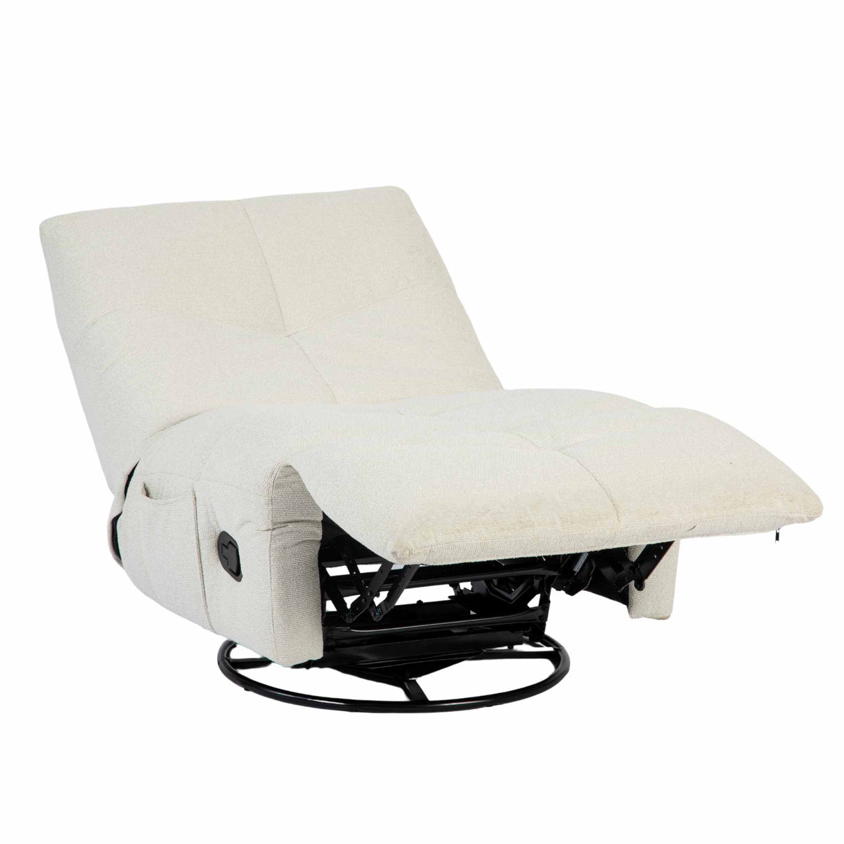 Relaxfauteuil - Off-white - Verstelbaar - Draaibaar - Modern