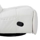 Relaxfauteuil - Off-white - Verstelbaar - Draaibaar - Modern