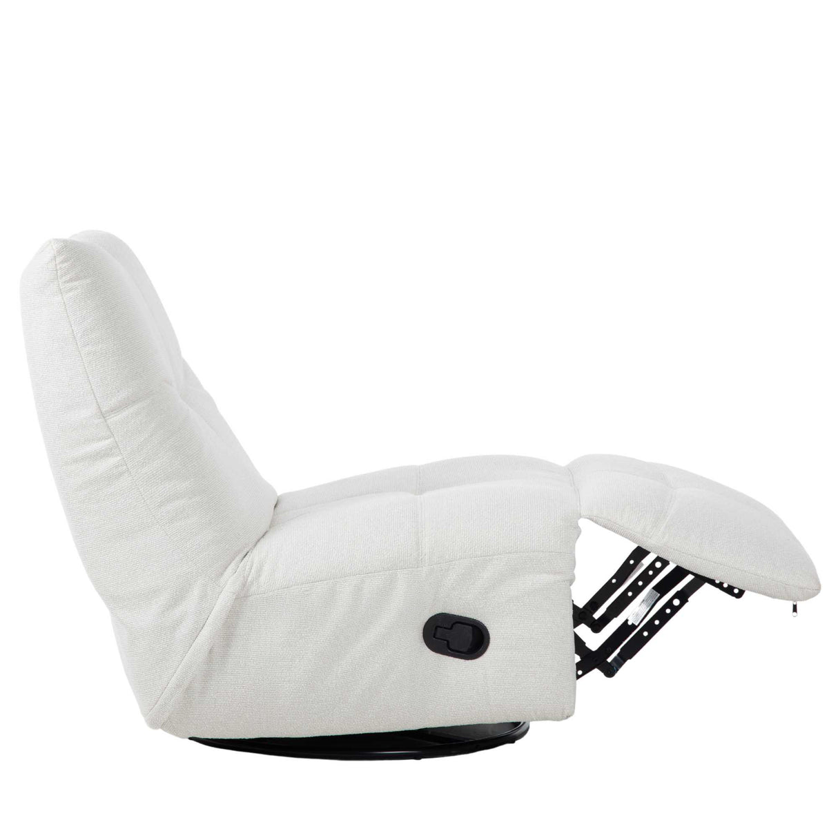 Relaxfauteuil - Off-white - Verstelbaar - Draaibaar - Modern