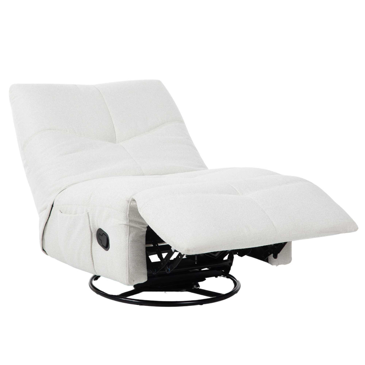 Relaxfauteuil - Off-white - Verstelbaar - Draaibaar - Modern