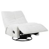 Relaxfauteuil - Off-white - Verstelbaar - Draaibaar - Modern