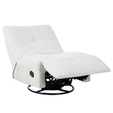 Relaxfauteuil - Off-white - Verstelbaar - Draaibaar - Modern