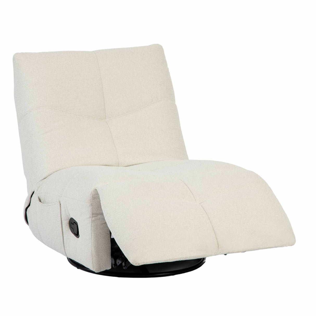 Relaxfauteuil - Off-white - Verstelbaar - Draaibaar - Modern