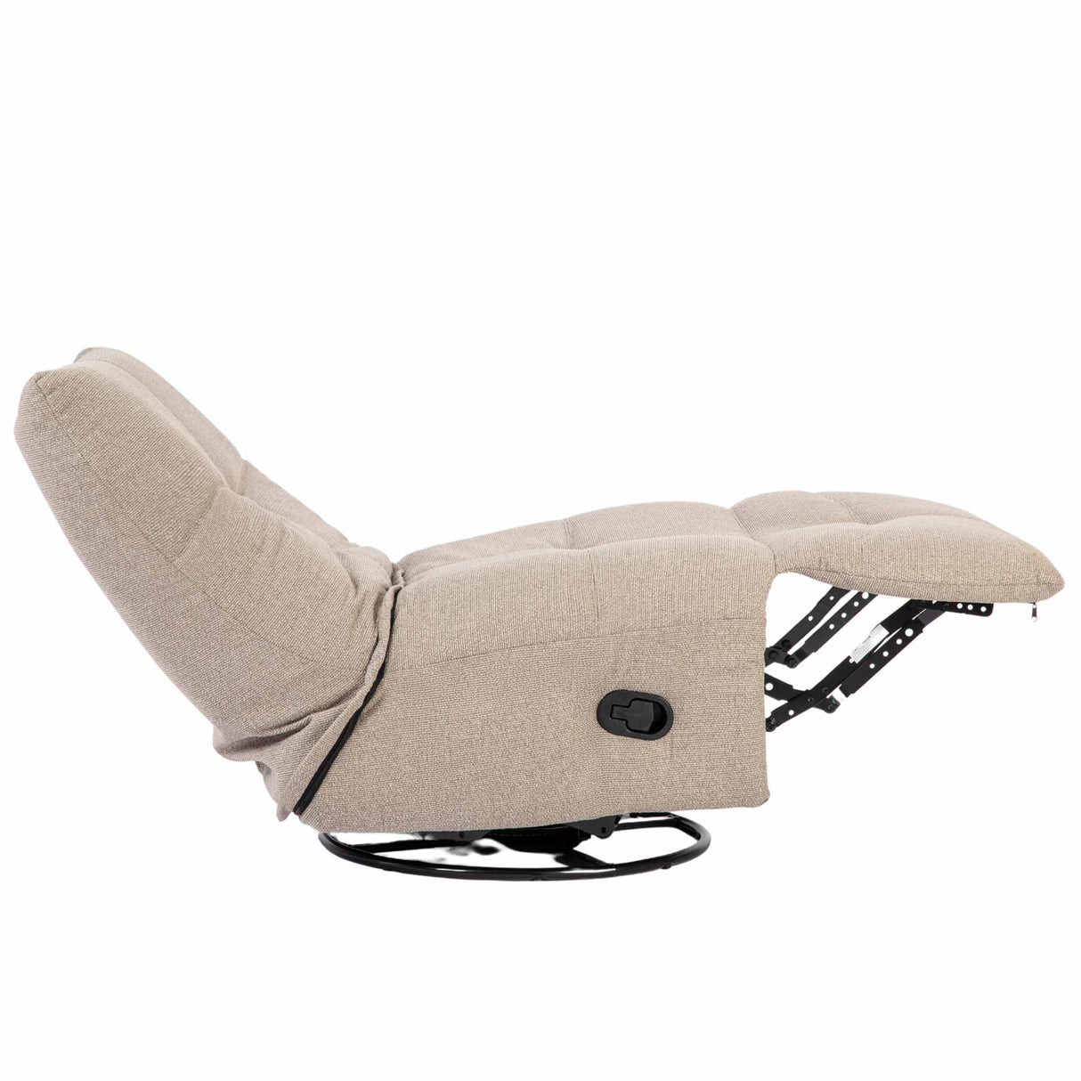 Relaxfauteuil - Taupe - Verstelbaar - Draaibaar - Schommelfunctie