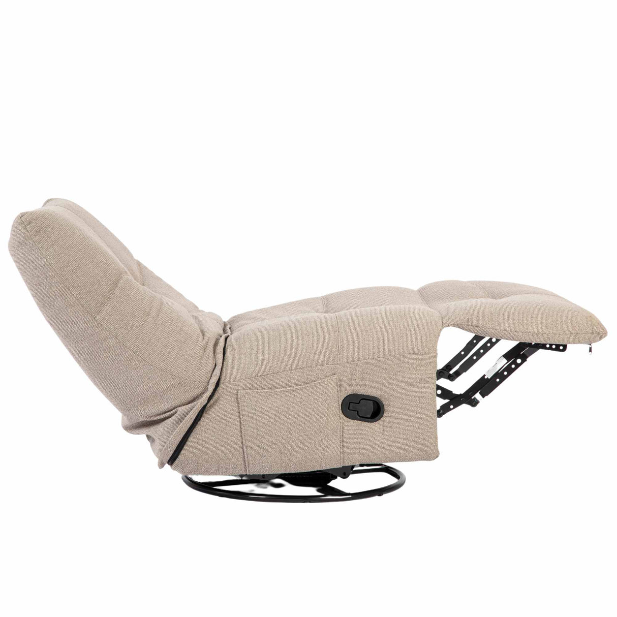 Relaxfauteuil - Taupe - Verstelbaar - Draaibaar - Schommelfunctie