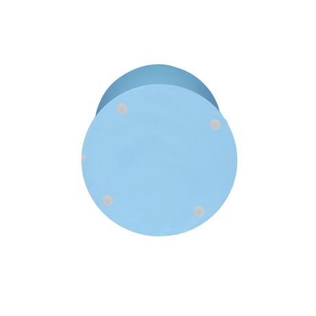Bijzettafel van blauw mangohout, modern zandloper design, 33 cm, foto 4