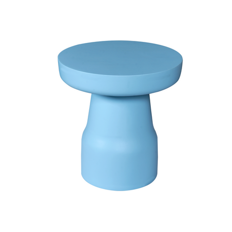 Bijzettafel van blauw mangohout in trommelvorm, 40 cm, foto 2