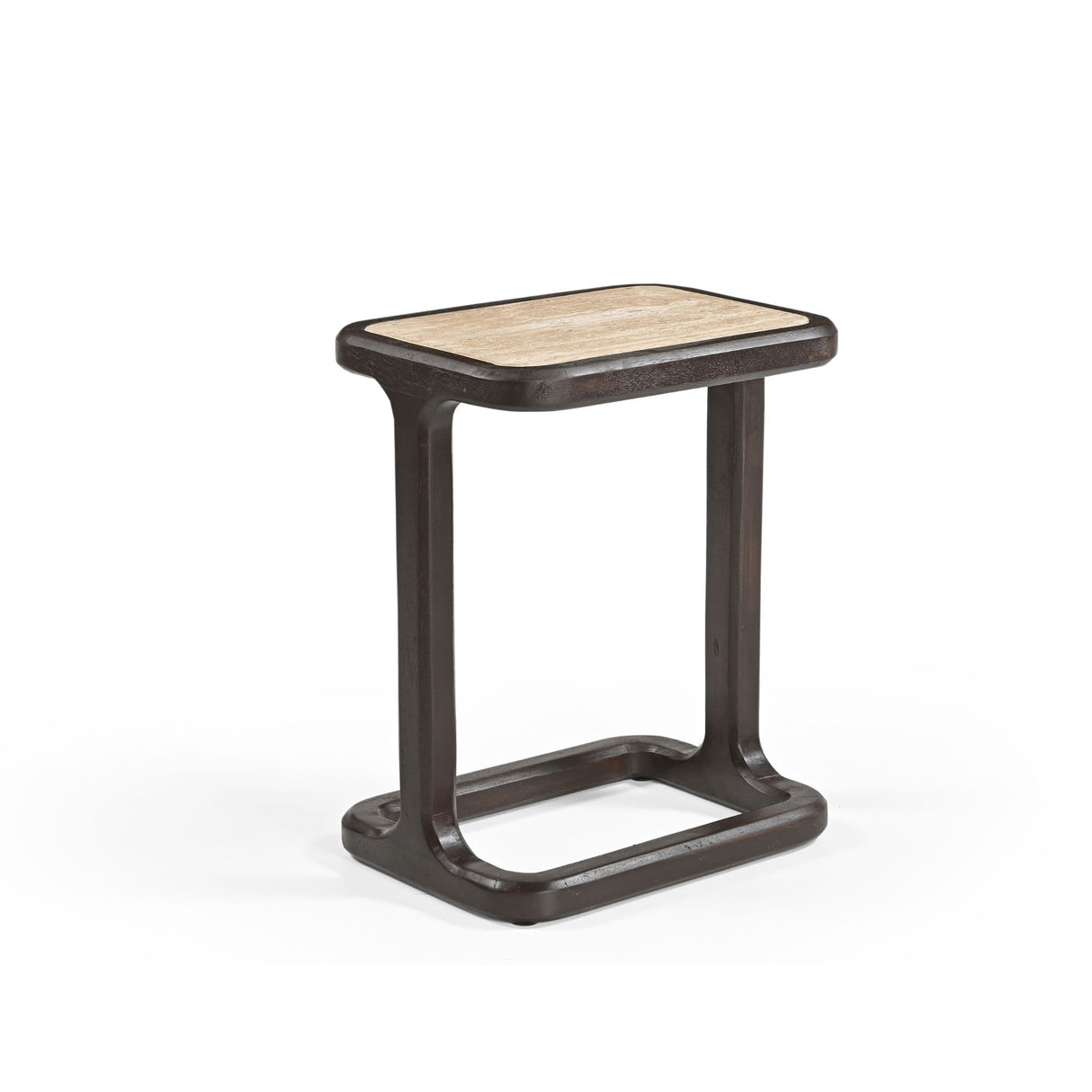 Bijzettafel - Bruin Mangohout & Travertin - Set van 2 End Tables Starfurn