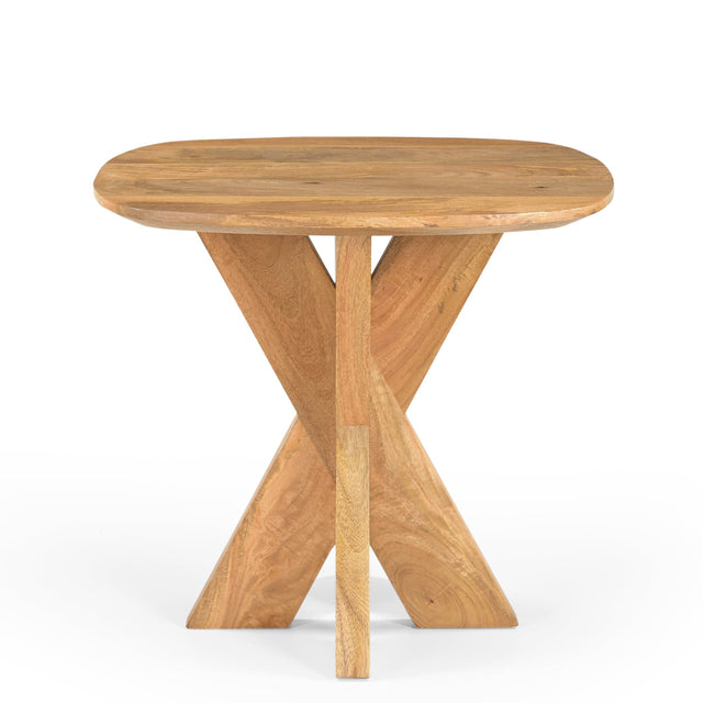 Bijzettafel Deens Ovaal Runa met Houten Onderstel 60 Benoa