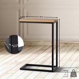 Bijzettafel Manteo – Massief Eiken Tafelblad – Zwart Metalen Frame – Modern Design – Diverse Maten Bijzettafels Knuska