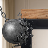 Bijzettafel Manteo – Massief Eiken Tafelblad – Zwart Metalen Frame – Modern Design – Diverse Maten Bijzettafels Knuska