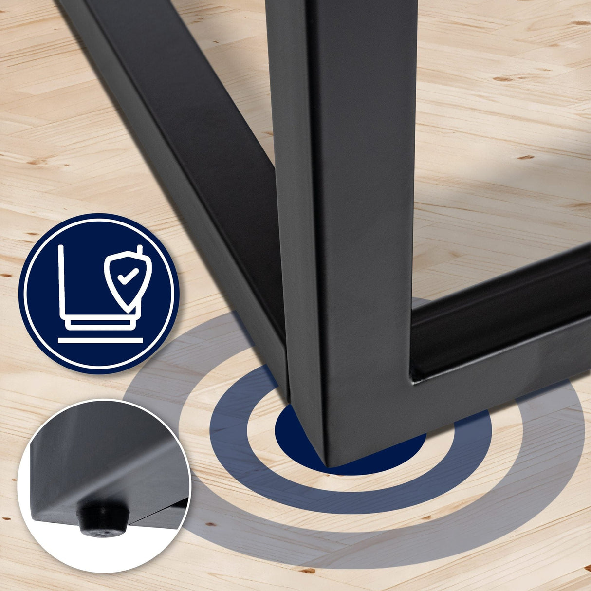 Bijzettafel Manteo – Massief Eiken Tafelblad – Zwart Metalen Frame – Modern Design – Diverse Maten Bijzettafels Knuska