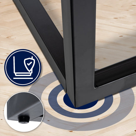 Bijzettafel Manteo – Massief Eiken Tafelblad – Zwart Metalen Frame – Modern Design – Diverse Maten Bijzettafels Knuska