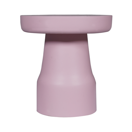 Bijzettafel van roze mangohout in trommelvorm, 40 cm, foto 2