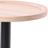Bijzettafel Set Aspen (2-delig) – Rond – Hout & Zwart Metaal – Modern Design End Tables Knuska