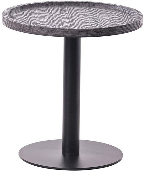 Bijzettafel Set Aspen (2-delig) – Rond – Hout & Zwart Metaal – Modern Design End Tables Knuska