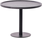 Bijzettafel Set Aspen (2-delig) – Rond – Hout & Zwart Metaal – Modern Design End Tables Knuska