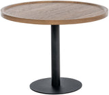 Bijzettafel Set Aspen (2-delig) – Rond – Hout & Zwart Metaal – Modern Design End Tables Knuska
