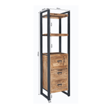 Boekenkast Boaz met lades Mangohout 55 cm Starfurn