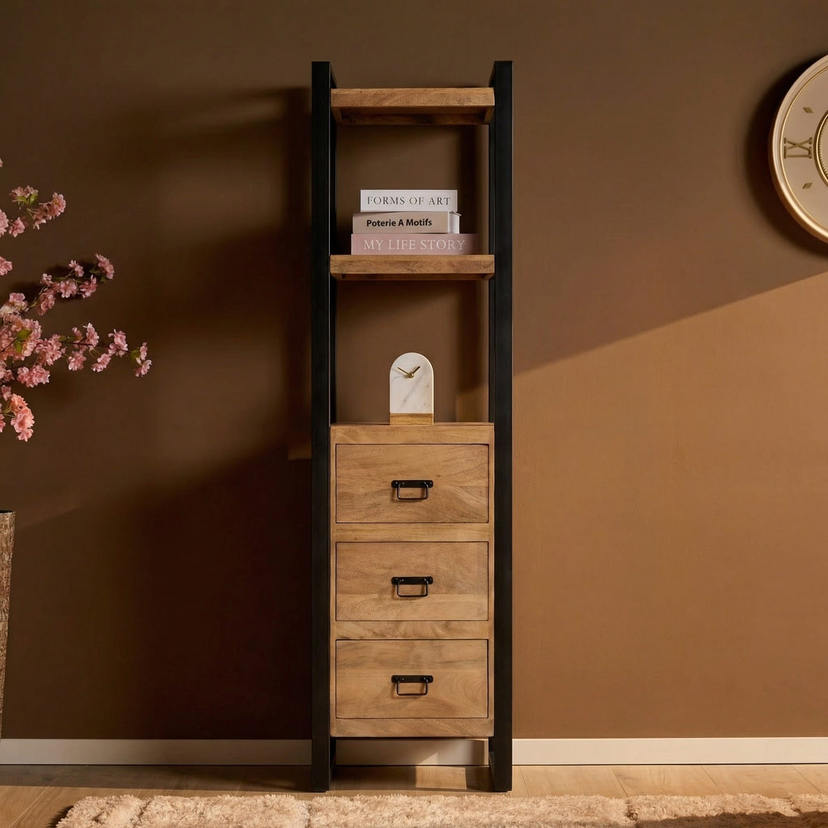 Boekenkast Britt | 55 cm | drie lades Starfurn