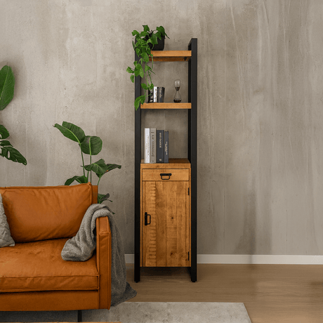 Boekenkast Britt met Lade en Deur Benoa