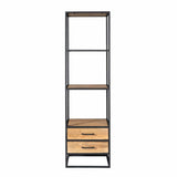 Boekenkast - Naturel - Mangohout - met lades - 55 cm Bookcases & Standing Shelves Starfurn