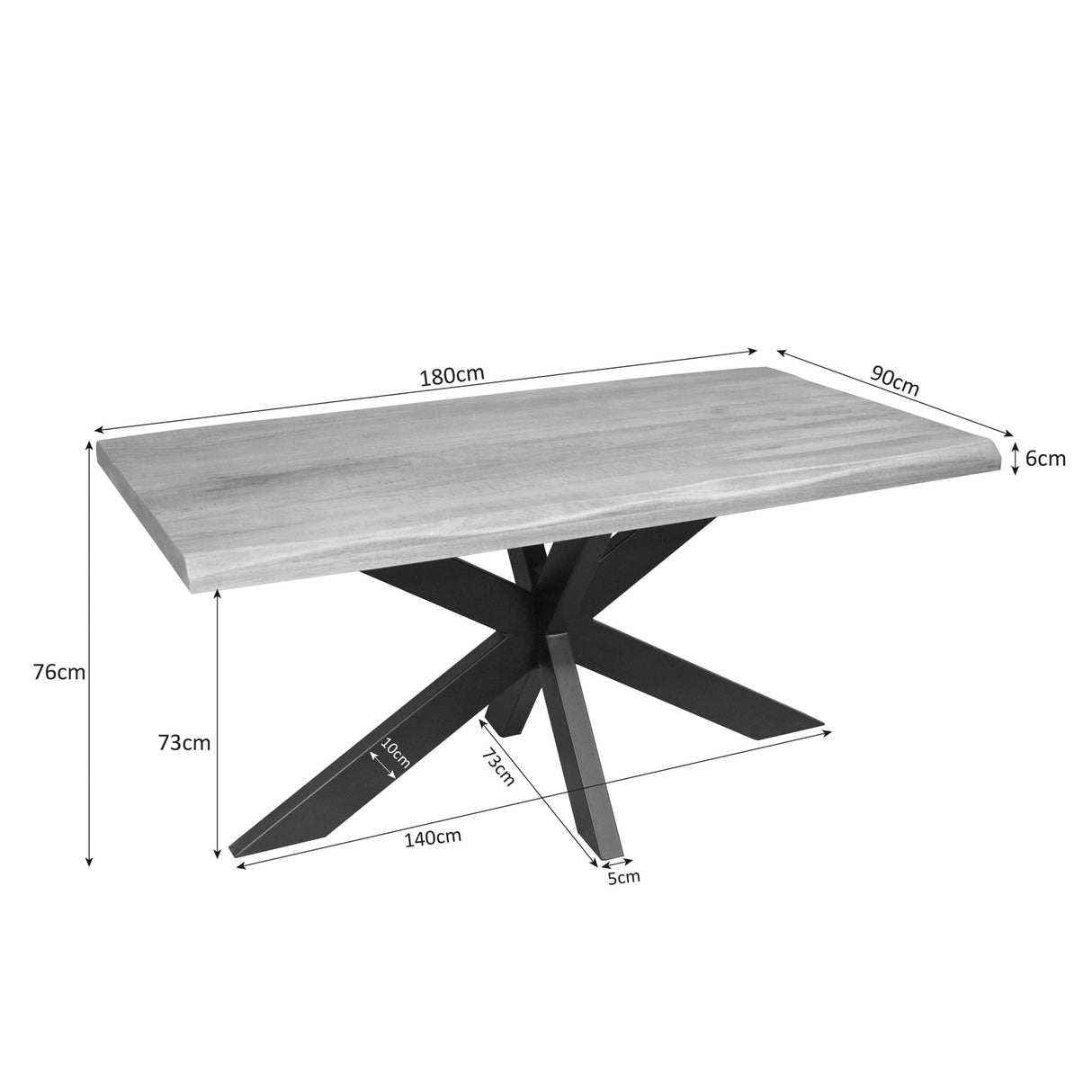Boomstamtafel Dakota | 180 cm Starfurn