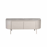 Compact Tv-meubel - Taupe Mangohout - 120 cm - Zwevend of Staand Entertainment Centers & TV Stands Starfurn