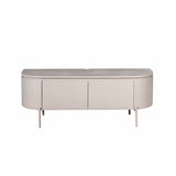 Compact Tv-meubel - Taupe Mangohout - 120 cm - Zwevend of Staand Entertainment Centers & TV Stands Starfurn
