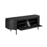 Compact Tv-meubel - Zwart Mangohout - 120 cm - Zwevend of Staand Entertainment Centers & TV Stands Starfurn