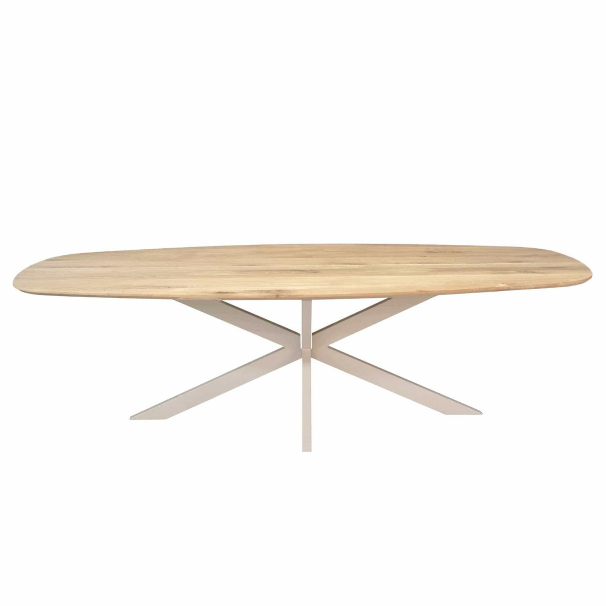 Deens Ovale Eettafel - Naturel Eikenhout - 280 cm - Zandkleurige Poot Kitchen & Dining Room Tables Starfurn