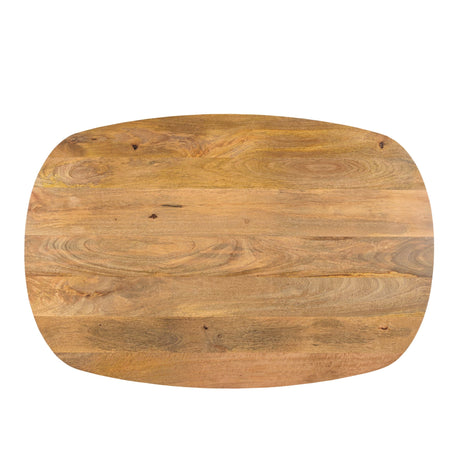 Deense ovale eettafel van mangohout, 120 x 80 cm, met houten onderstel, foto 3