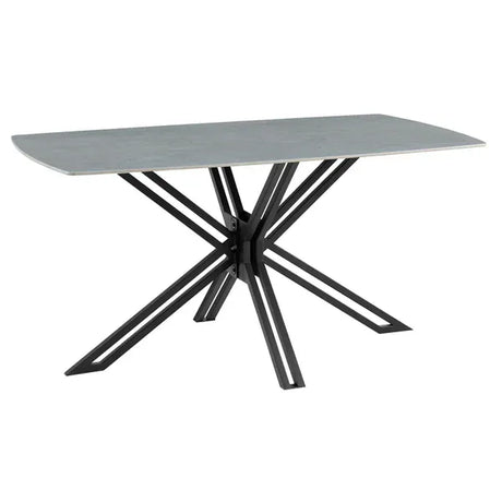 Deense ovale eettafel met lichtgrijs sintered stone blad, 160 cm, foto 4