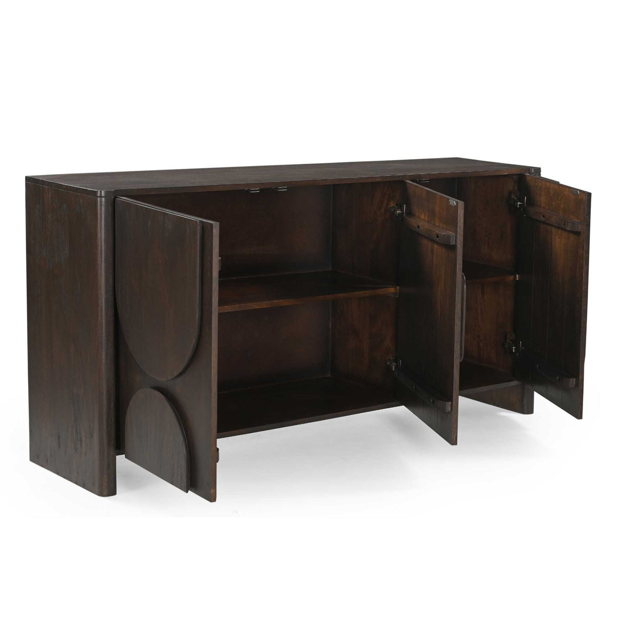 Design Dressoir - Bruin Mangohout - 160 cm - Organische Vormen Buffets Starfurn
