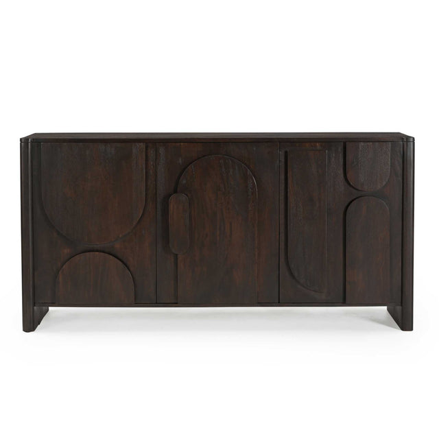 Design Dressoir - Bruin Mangohout - 160 cm - Organische Vormen Buffets Starfurn