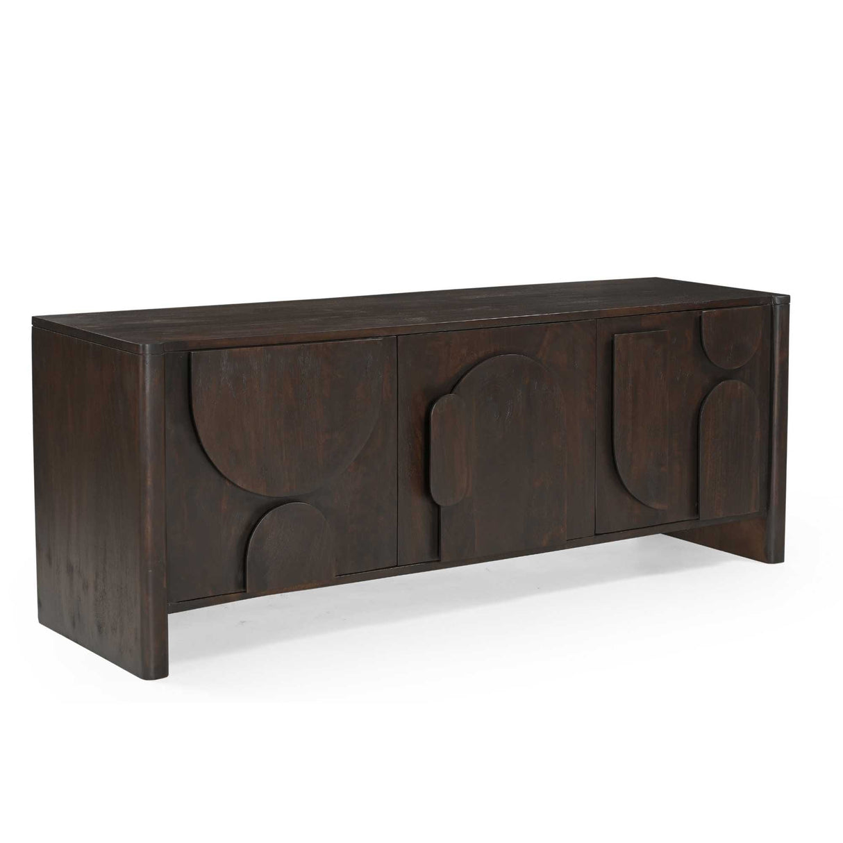 Design Tv-meubel - Bruin Mangohout - 150 cm - Organische Vormen Entertainment Centers & TV Stands Starfurn