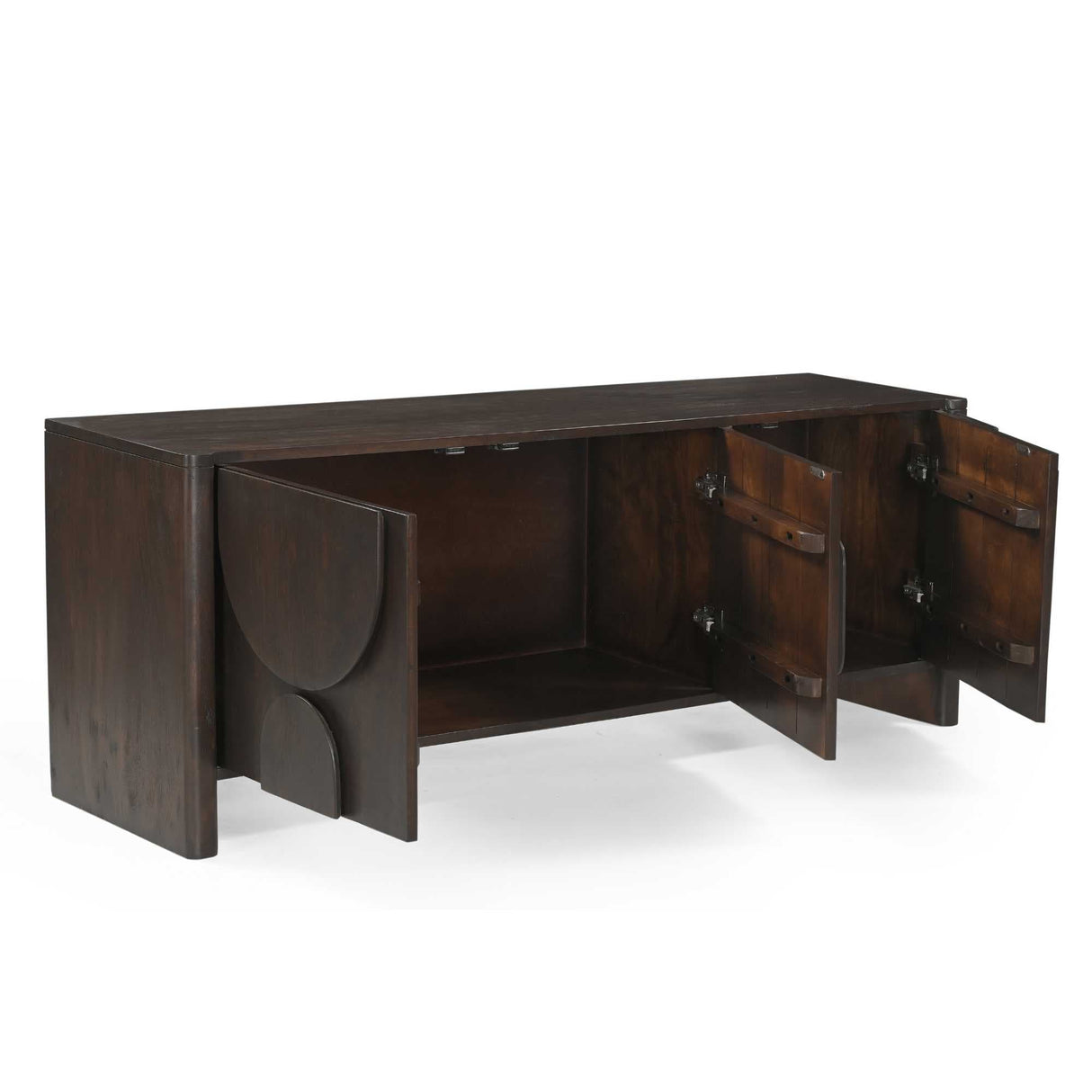 Design Tv-meubel - Bruin Mangohout - 150 cm - Organische Vormen Entertainment Centers & TV Stands Starfurn
